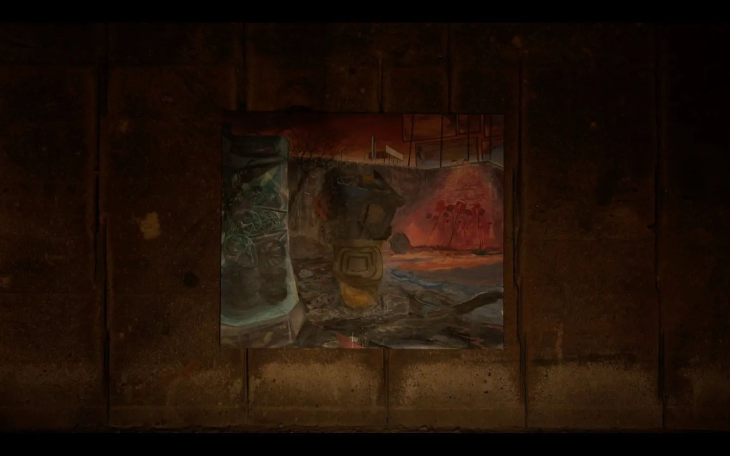 福永大介「Good evening everyone」2017年 油彩・キャンバス